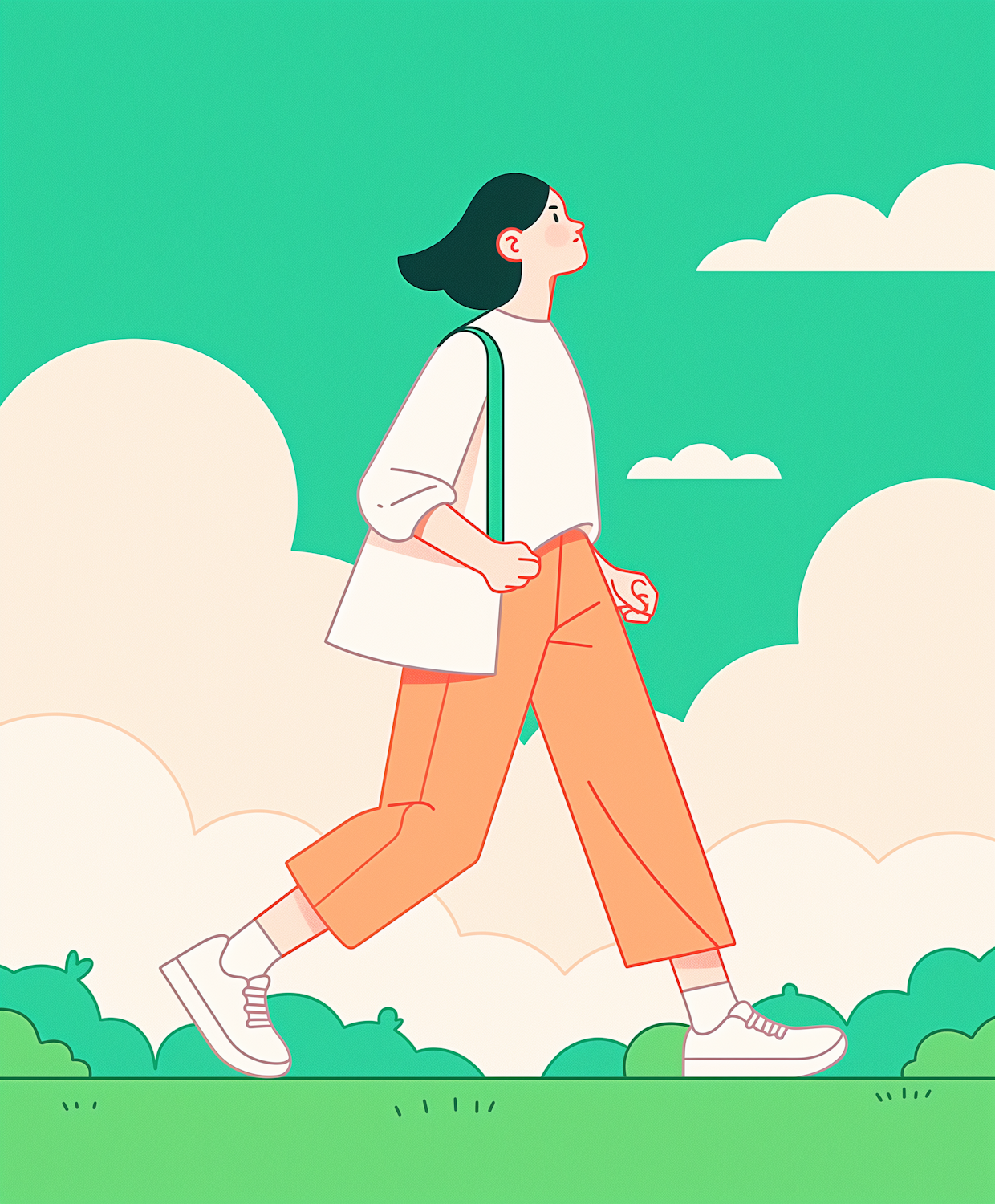 A person confidently taking a step forward, symbolizing progress and taking action against anxiety.