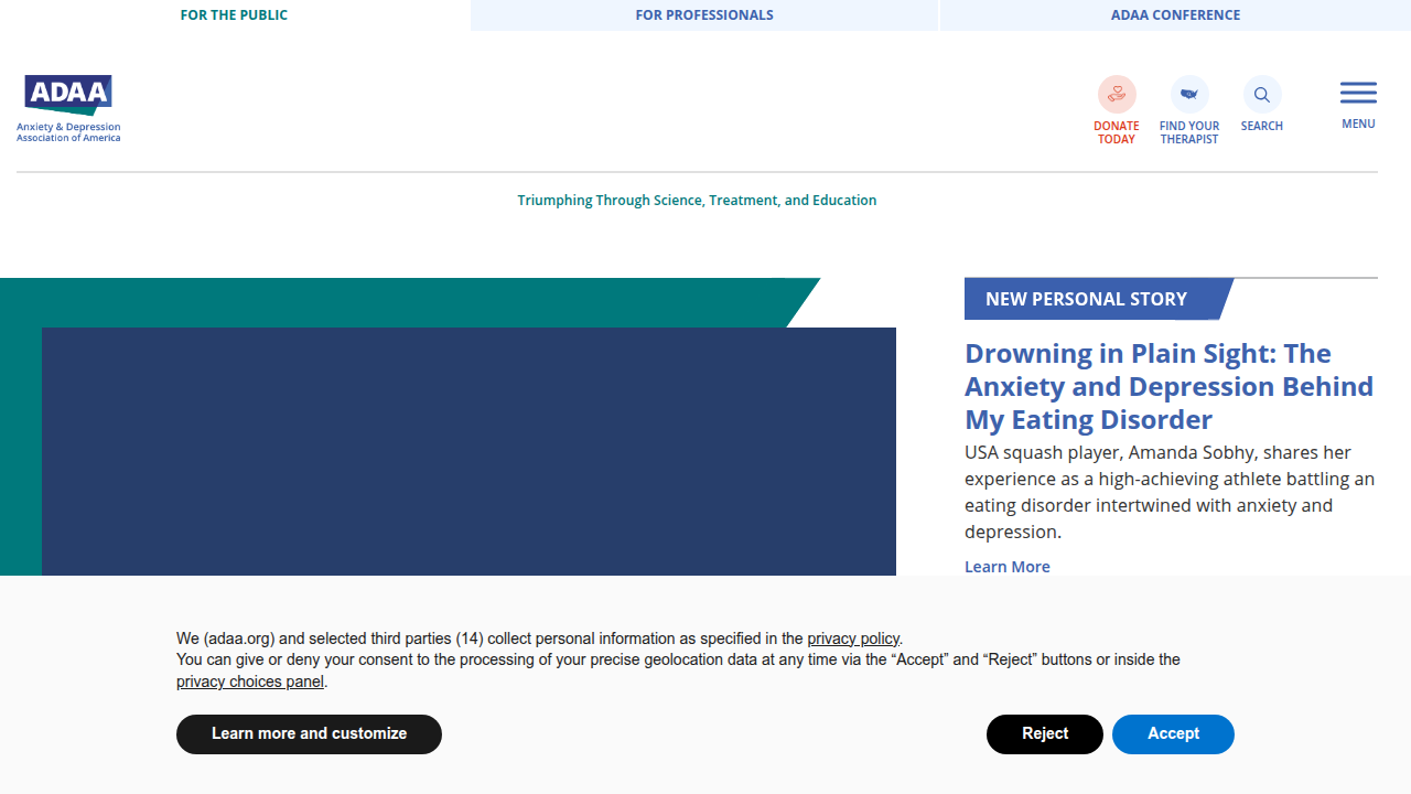 Access reliable information on anxiety disorders, including facts that debunk common myths, from the ADAA.