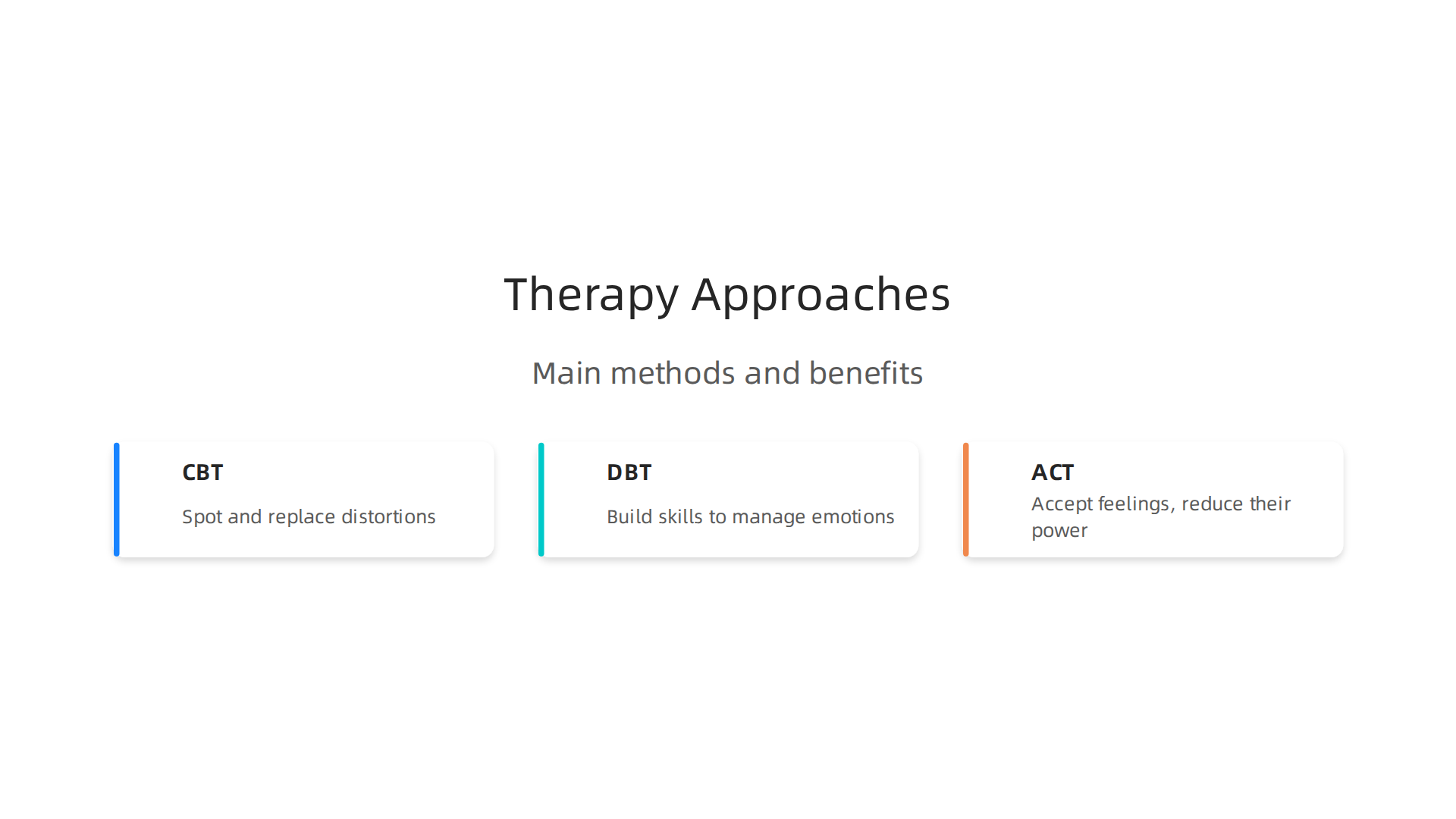 Understand the main therapeutic methods used in breakup recovery and their benefits.