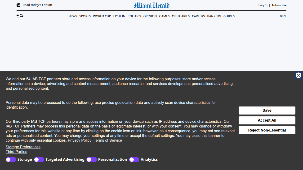 A screenshot from a Miami Herald article discussing the benefits of somatic exercises for stress relief.