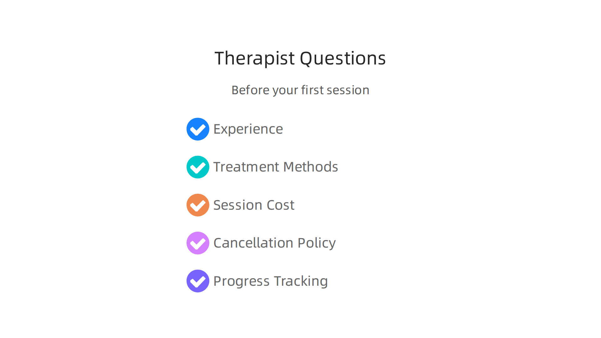 Be prepared for your first therapist consultation with these important questions to ensure a good fit for your mental health needs.