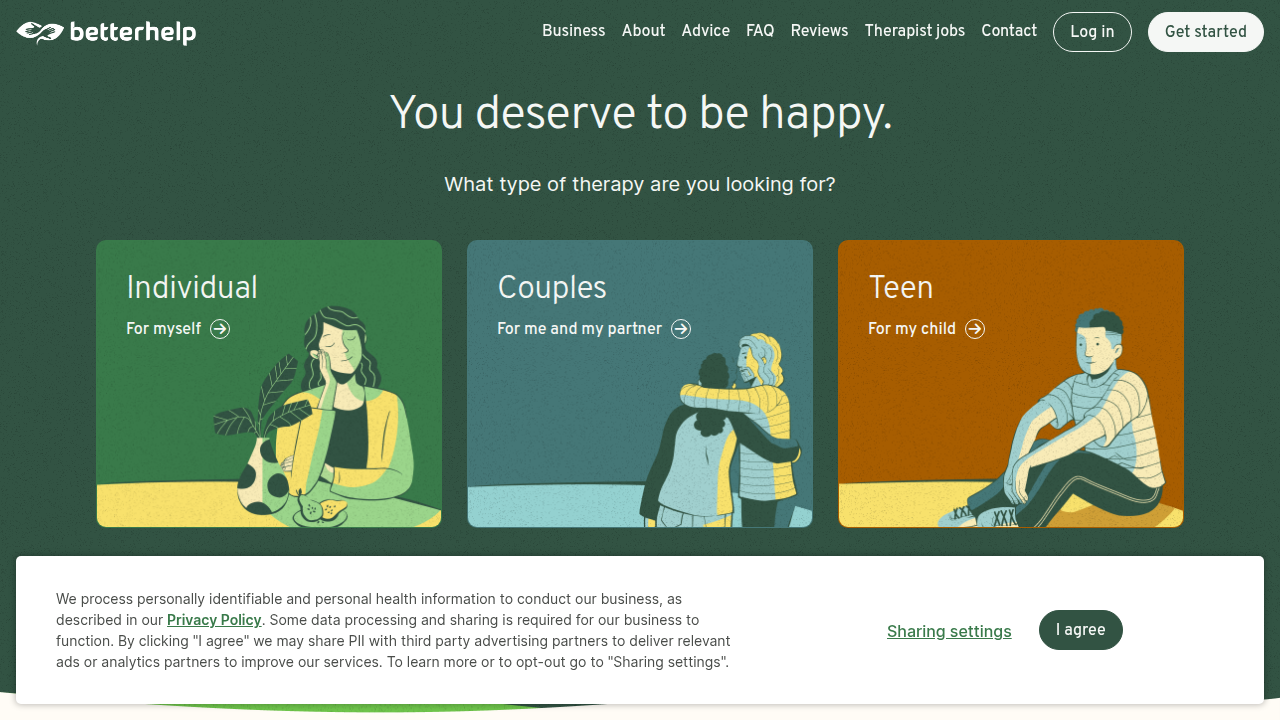 Explore accessible online counseling platforms like BetterHelp, providing remote support for managing stress, anxiety, and depression.